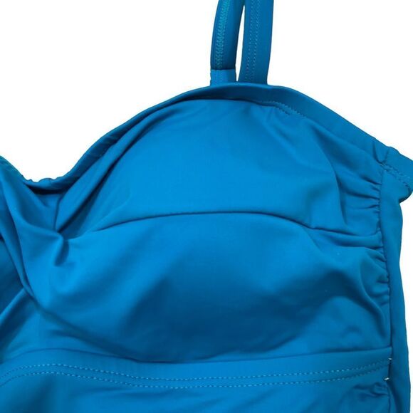 New without Tags Swimsuits for All Turquoise One Piece Swim Suit with Skirt 8 - Picture 4 of 10